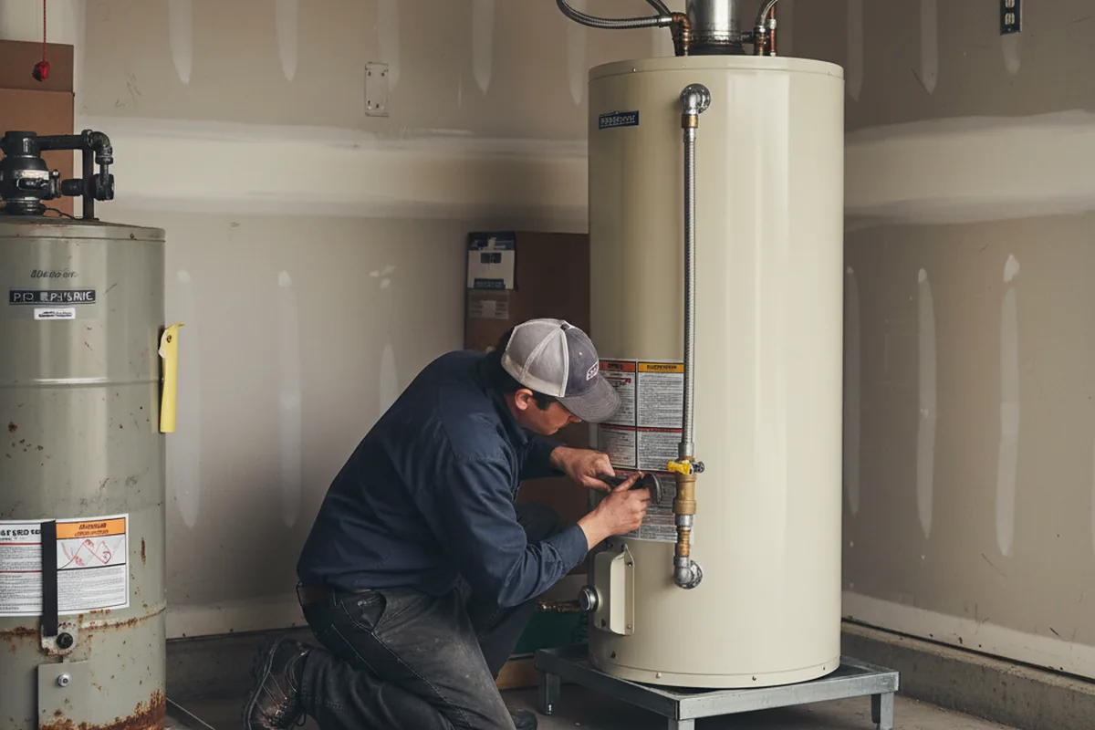 Water heater and shutoff valve replacement in Franklin Park