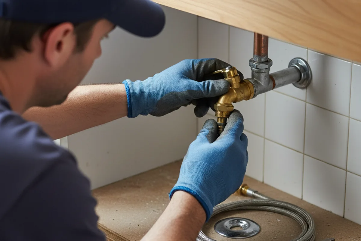 Shutoff valve and fitting work during Faucet and Fixture Repair in Franklin Park